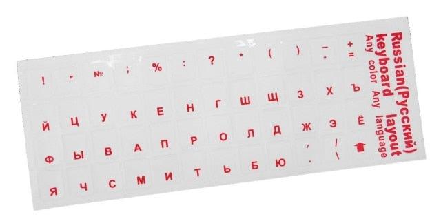 Universal Russian Transparent Keyboard Stickers for Laptop Letters Keyboard Cover for Notebook Computer PC Dust Protection Best Laptop Accessories