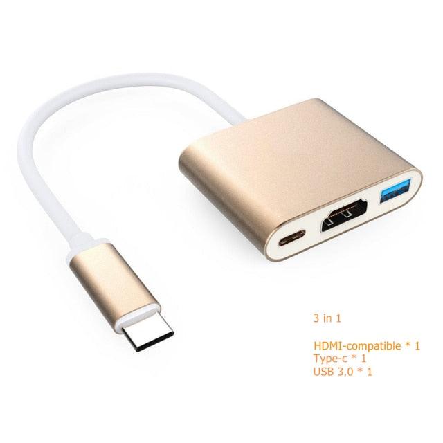 USB C to HDMI 4K VGA Adapter Compatible VGA USB C 3.0 Hub Adapter Charging Power PD Port Compatible For TV Laptop Projector