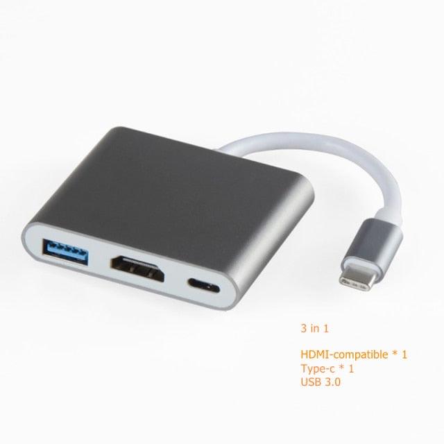 USB C to HDMI 4K VGA Adapter Compatible VGA USB C 3.0 Hub Adapter Charging Power PD Port Compatible For TV Laptop Projector