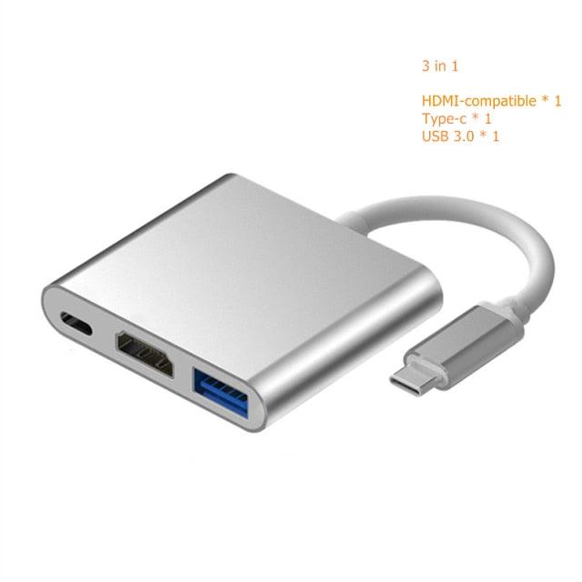 USB C to HDMI 4K VGA Adapter Compatible VGA USB C 3.0 Hub Adapter Charging Power PD Port Compatible For TV Laptop Projector