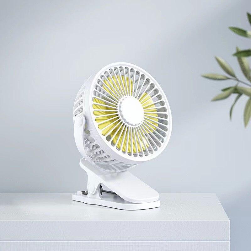 USB Mini Fan Mini Student Class Dormitory Quiet Office Desktop Clip Charging Fan Ultra Long Range Silent Clip Fan Rechargeable Fan with 3 Speeds Strong Clamp 360°Rotate Personal Fan for Office Home