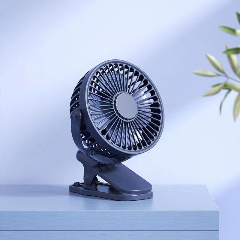 USB Mini Fan Mini Student Class Dormitory Quiet Office Desktop Clip Charging Fan Ultra Long Range Silent Clip Fan Rechargeable Fan with 3 Speeds Strong Clamp 360°Rotate Personal Fan for Office Home