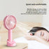 USB Mini Handheld Fan Cooler Portable Small Charging Fan Mini Silent Charging Desk Dormitory Office Student Gifts Long Personal Small Desk Fan with Base, Lightweight Rechargeable USB Handheld Fan