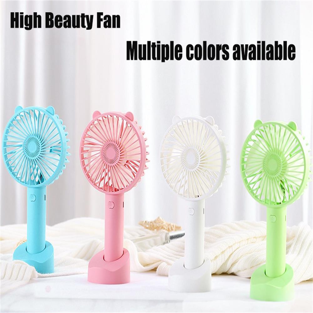 USB Mini Handheld Fan Cooler Portable Small Charging Fan Mini Silent Charging Desk Dormitory Office Student Gifts Long Personal Small Desk Fan with Base, Lightweight Rechargeable USB Handheld Fan