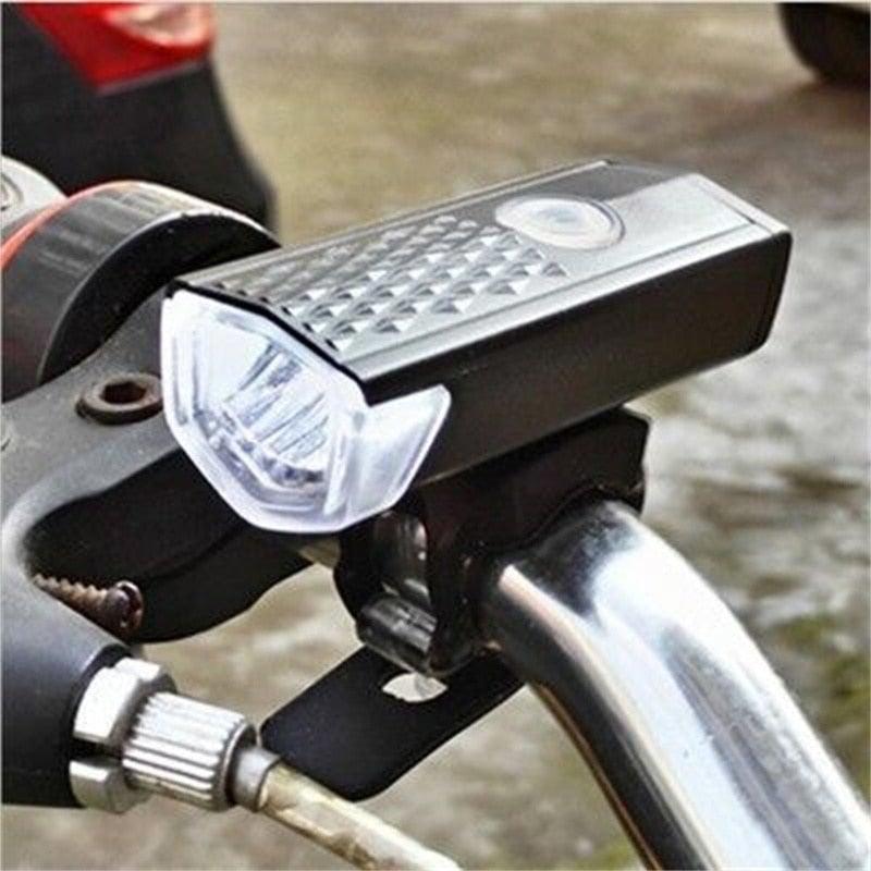 USB Rechargeable  3 Mode Bicycle Front Light Lamp Bike Headlight Cycling LED Powerful Bicycle Front Headlight Waterproof Bike Headlight End Tail Light Set 300 Lumen