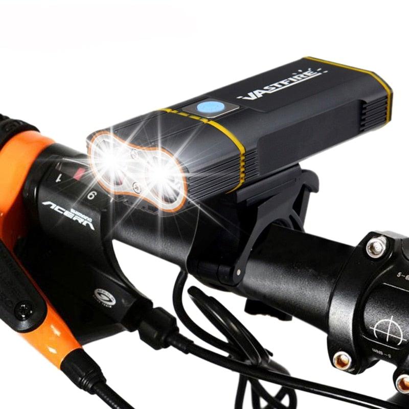 USB Rechargeable Handlebar Headlight Front Bike Light LED Lamp Built-In Rechargeable Bike Light Front And Rear Super Bright Bicycle Headlight And Tail Light Set 4 Lighting Modes - STEVVEX Sport - 224, Bicycle Light, bike, bike accessories, Bike Front Light, Bike Headlight, Front Bike Headlight, LED Bike Front Light, Led Bike Headlight, Rear Bike Headlight, Safety Warning Bike Light, Safety Warning Light, Warning bike headlight, Warning Bike Rear Light, Warning Headlight - Stevvex.com