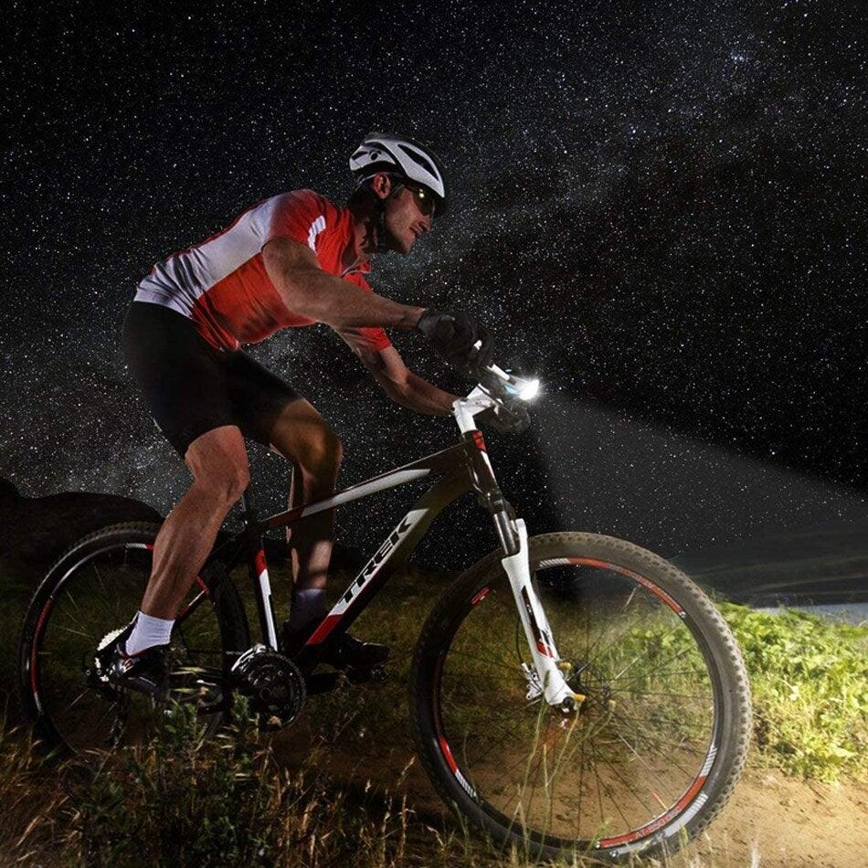 USB Rechargeable LED Display Light Bike Front Light Headlights Electric Horn Bell Cycling Rainproof Flashlight Waterproof Bicycle Lights With Horn Bike Lights For Road Electric Scooter And Mountain Bike Night Safety Flashlight