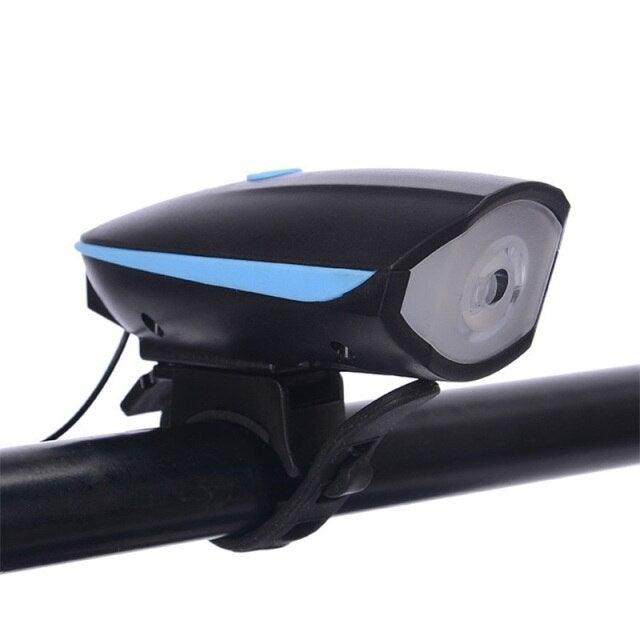 USB Rechargeable LED Display Light Bike Front Light Headlights Electric Horn Bell Cycling Rainproof Flashlight Waterproof Bicycle Lights With Horn Bike Lights For Road Electric Scooter And Mountain Bike Night Safety Flashlight