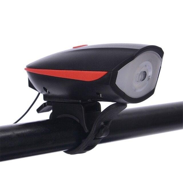 USB Rechargeable LED Display Light Bike Front Light Headlights Electric Horn Bell Cycling Rainproof Flashlight Waterproof Bicycle Lights With Horn Bike Lights For Road Electric Scooter And Mountain Bike Night Safety Flashlight