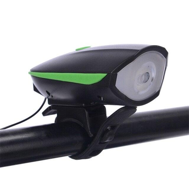 USB Rechargeable LED Display Light Bike Front Light Headlights Electric Horn Bell Cycling Rainproof Flashlight Waterproof Bicycle Lights With Horn Bike Lights For Road Electric Scooter And Mountain Bike Night Safety Flashlight