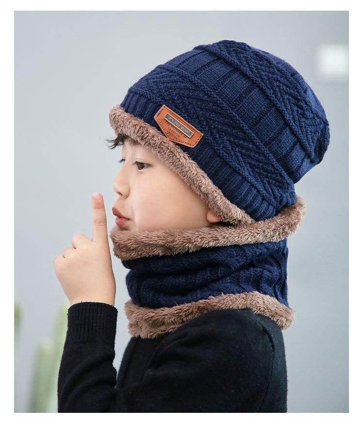 Velvet Cap Parent Child Super Warm Winter Balaclava Beanies Knitted Hat Scarf For Girl Boy Hats Outdoor Sport Warm Beanies Hat For Men Knitted Hats Bandana Hiking Camping Kid Neck Warmer Cap Winter Balaclava Beanies Mother Hat Women Warm Thick Balaclava