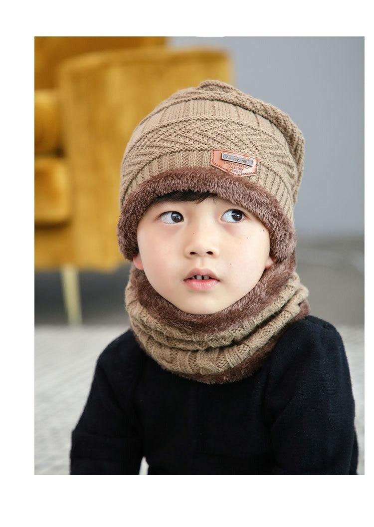 Velvet Cap Parent Child Super Warm Winter Balaclava Beanies Knitted Hat Scarf For Girl Boy Hats Outdoor Sport Warm Beanies Hat For Men Knitted Hats Bandana Hiking Camping Kid Neck Warmer Cap Winter Balaclava Beanies Mother Hat Women Warm Thick Balaclava