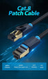 Cat8 Ethernet Cable SSTP 40Gbps 2000MHz RJ45 Network Lan Patch Cord Internet Network LAN Wire Cables with Gold Plated RJ45 Connector For Router Modem Laptop Gaming