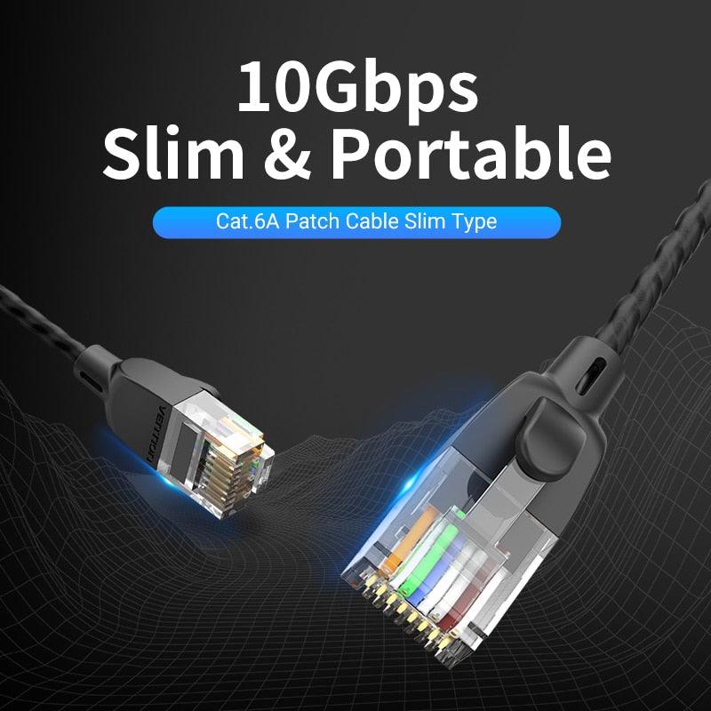 Vention Ethernet Cable Cat6 10Gbps RJ45 Slim Ethernet Patch Cable Cat6 Lan Cable Internet Modem Laptop Router Network Ethernet Cable For Modem PC Laptop Cable