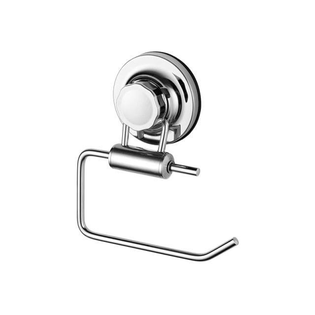 Wall Mount Toilet Paper Holder Bathroom Kitchen Roll Paper Accessory Tissue Towel Holders Toilet Suction Cup Toilet Paper Holder – Wall Mount Stainless Steel Tissue Roll Dispenser For Bathroom AND Kitchen