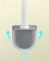 Wall-Mounted Silicone Toilet Brush Wash Toilet Accessories With Holder Soft Bristles Brushes Set Bathroom Cleaning Tool Toilet Brush Set Silicone Toilet Brush With Holder Wall Mounted With Toilet Bowl Brush And Holder Bendable Brush Head Holder