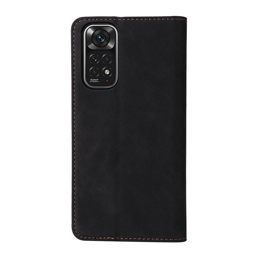 Wallet Flip Leather Case For Xiaomi Redmi 10 10C 9A 9C 9T Note 11 Pro 10S 10 Pro 9 Pro 8T 7 Poco F3 X3 X4 Pro M3 M4 Pro M5s 11T Leather Finish Inbuilt Stand & Pockets Wallet Style Flip Back Case