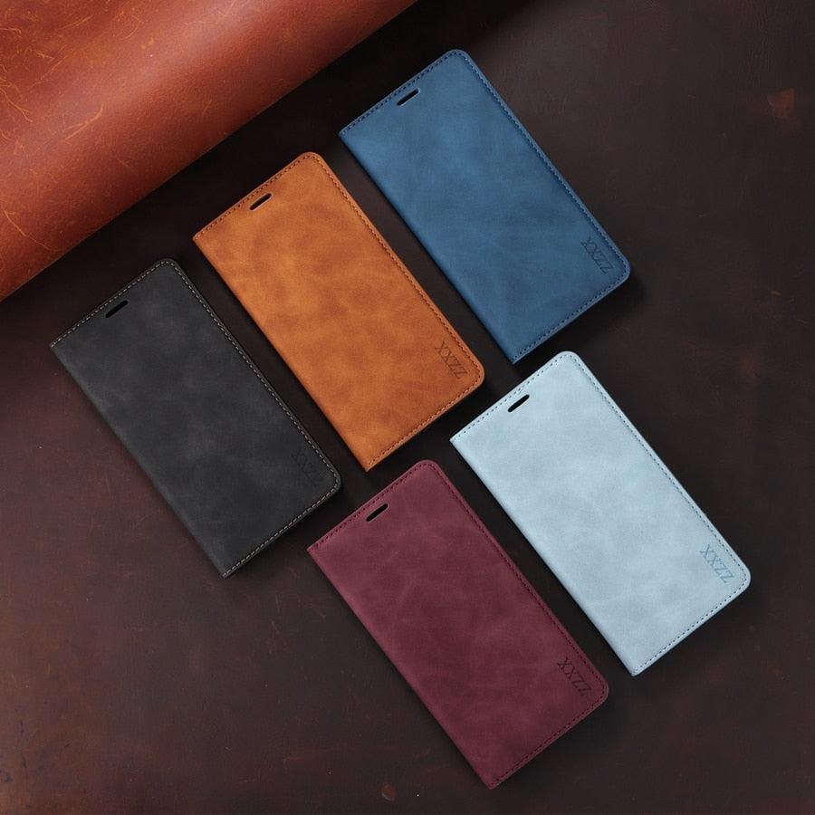 Wallet Flip Leather Case For Xiaomi Redmi 10 10C 9A 9C 9T Note 11 Pro 10S 10 Pro 9 Pro 8T 7 Poco F3 X3 X4 Pro M3 M4 Pro M5s 11T Leather Finish Inbuilt Stand & Pockets Wallet Style Flip Back Case