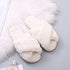 Warm Fluffy Slippers Women Cozy Faux Fur Cross Indoor Floor Slides Flat Soft Furry Flip Flops Fuzzy Slippers Cross Band Fluffy Slippers Faux Fur Slippers Plush House Open Toe Cozy Slippers For Women