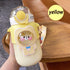 Water Bottle For Children 700ML Cute Stickers With Straw Temperature Kawaii Plastic Cup Portable Student School Bottle Girl Boy Water Bottles with Straw and Strap Cute Water Bottles Cartoon Animal Plastic Drinking Bottle Leakproof Water Bottle