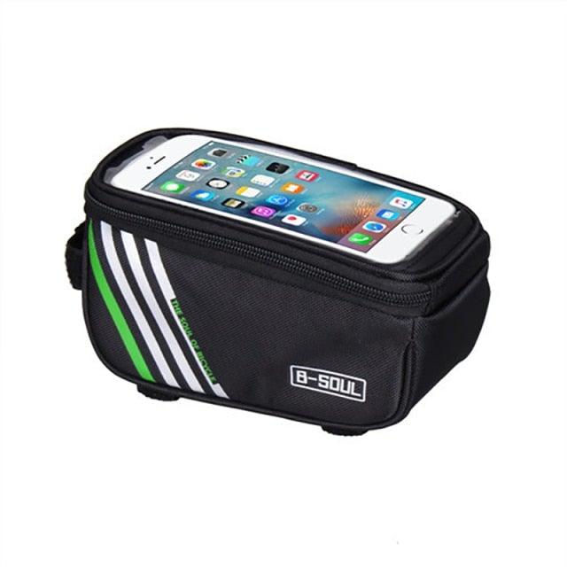 Waterproof Bicycle Bag Nylon Bike Cycling Cell Mobile Phone Bag Case  Bicycle  Front Tube Bags Accessories Bike Phone Front Frame Bag Bicycle Bag Waterproof Bike Phone Mount  Bag Bike Phone Case Holder Accessories Cycling Pouch Compatible With Phone