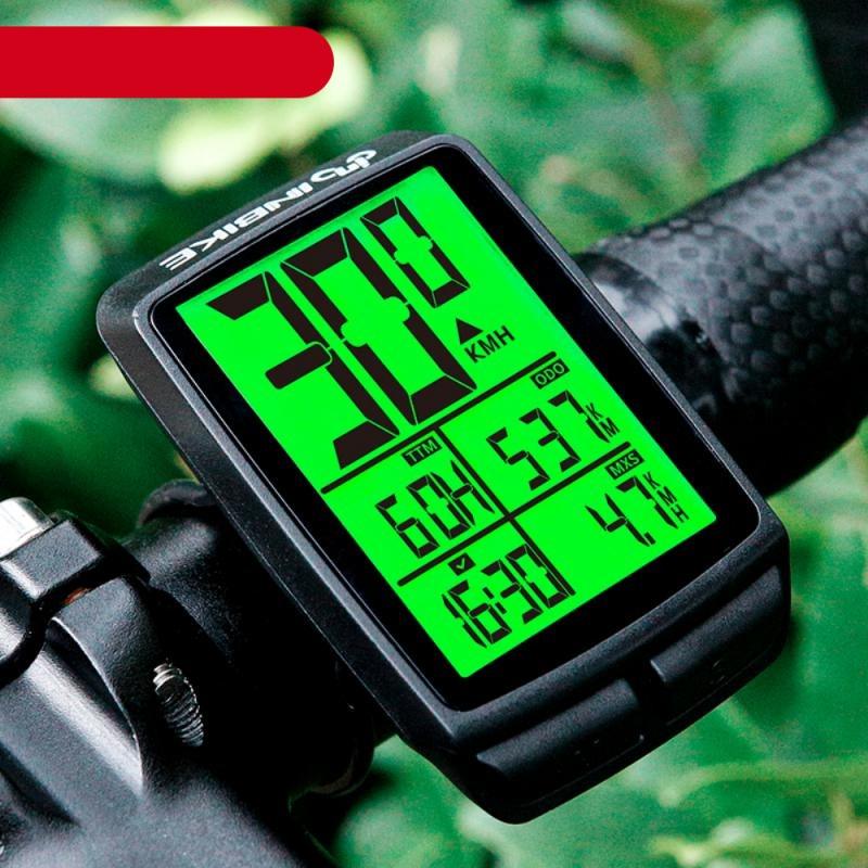 Waterproof Bicycle Computer Wireless Mountain Bike Cycling Potentiometer Stopwatch Speedometer Wireless Waterproof Bike Computer With LCD Large Backlight Display Multifunction Bicycle Speedometer 14 Functions Speedometer