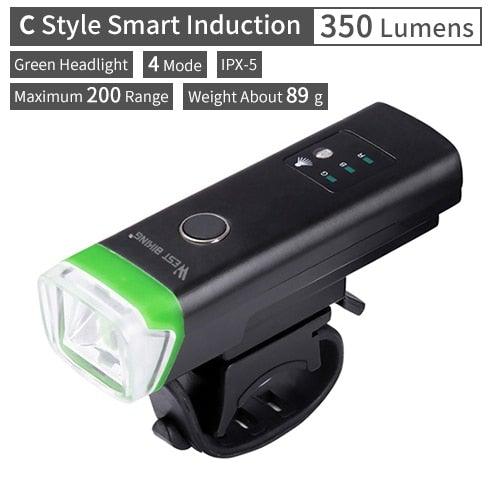 Waterproof Bicycle Light Smart Front Lamp Headlight With Horn USB Rechargeable LED Cycling Flashlight Bicycle Lights Set Powerful Lumens LED Bike Front For Adults Road Cycling Safety Flashlight