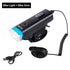 Waterproof Bicycle Light Smart Front Lamp Headlight With Horn USB Rechargeable LED Cycling Flashlight Bicycle Lights Set Powerful Lumens LED Bike Front For Adults Road Cycling Safety Flashlight