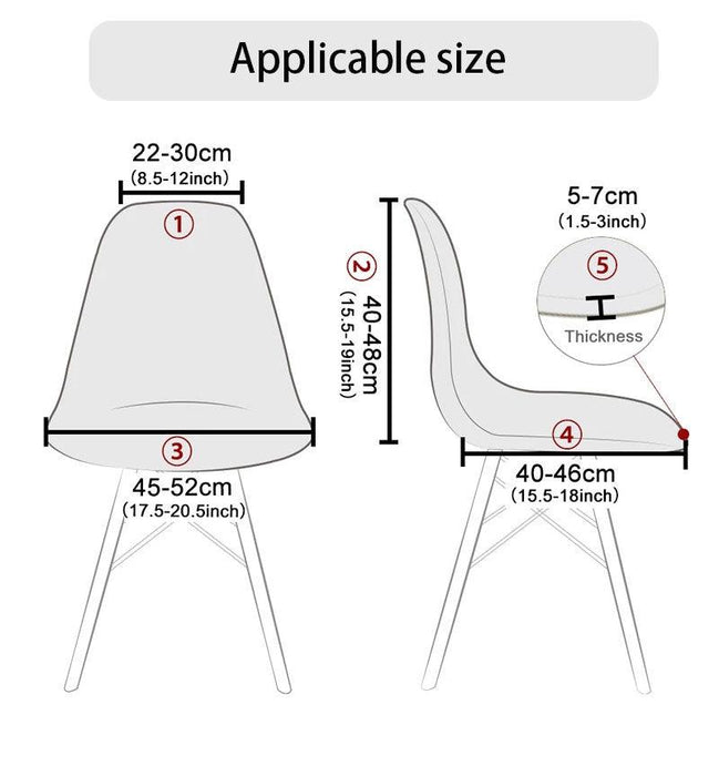 Waterproof Chair Cover for Shell Chair Washable Removable Armless Shell Seat Cover Banquet Home Modern Style for Kitchen Dining Room Chair Slipcovers Dining Chair Covers Parsons Chair Slipcover Stretch Chair Covers For Dining Room