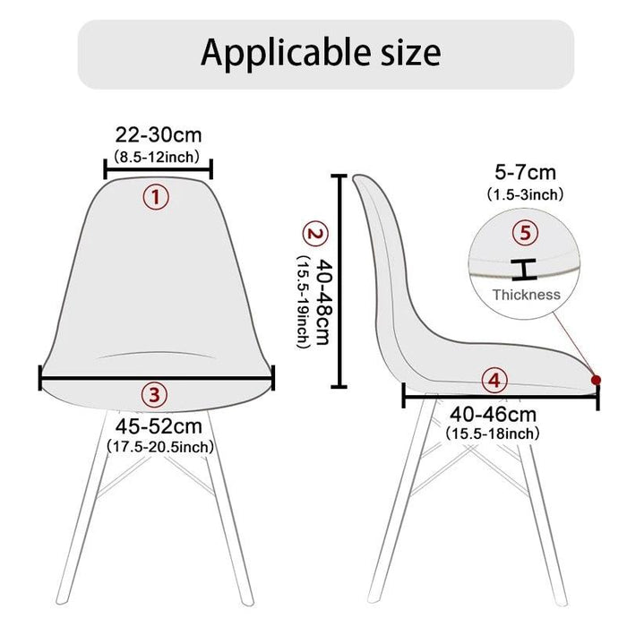 Waterproof Chair Cover for Shell Chair Washable Removable Armless Shell Seat Cover Banquet Home Modern Style for Kitchen Dining Room Chair Slipcovers Dining Chair Covers Parsons Chair Slipcover Stretch Chair Covers For Dining Room