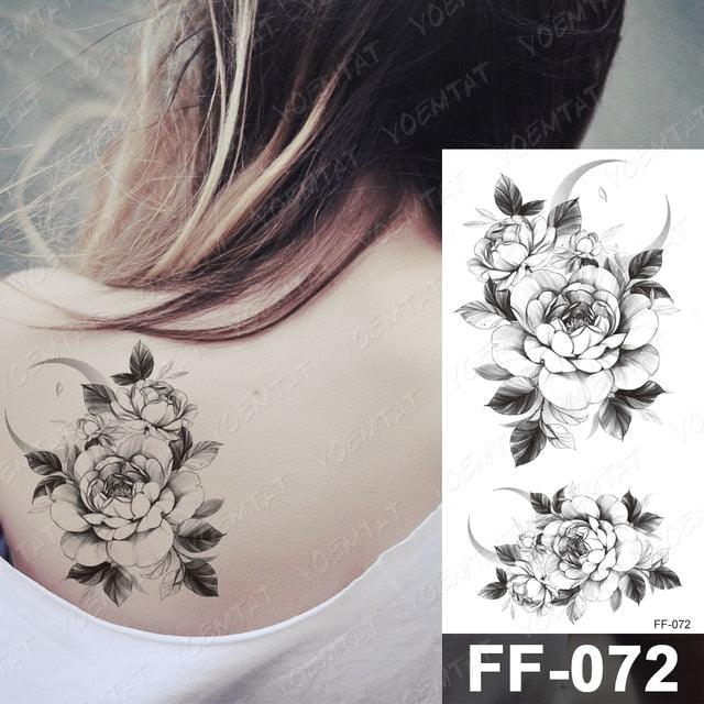 Waterproof Temporary Black Tattoo Sticker Peony Flower Snake Sketch Luxury Big Tattoo For Womens - STEVVEX Beauty - 103, Arm Tattoo, Beauty, Big Tattoo, Black Tattoos, Body Tattoo, Extra Large Tattoo, Fashion Tattoo, Flower Tattoo, Girls Tattoo, Large Black Tattoo, Leg Tattoo, Lotus Tattoo, Luxury Tattoo, Modern Tatoos, Sketch Tattoo, Stylish Tattoo, Tattoo, Waterproof Tattoo, Women Tattoo, Womens Tattoo - Stevvex.com