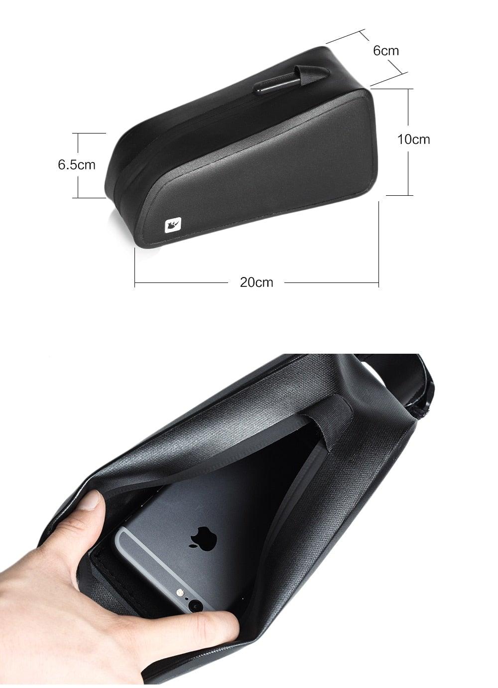 Waterproof Top Tube Bicycle Bag Hard Shell Bike Bag Stable Cycling Frame Bag Bike Accessories For Road Bike Bag Bike Top Tube Bag Bike Frame Bag Waterproof Stable Bicycle Frame Bag Bicycle Bag Professional Cycling Accessories