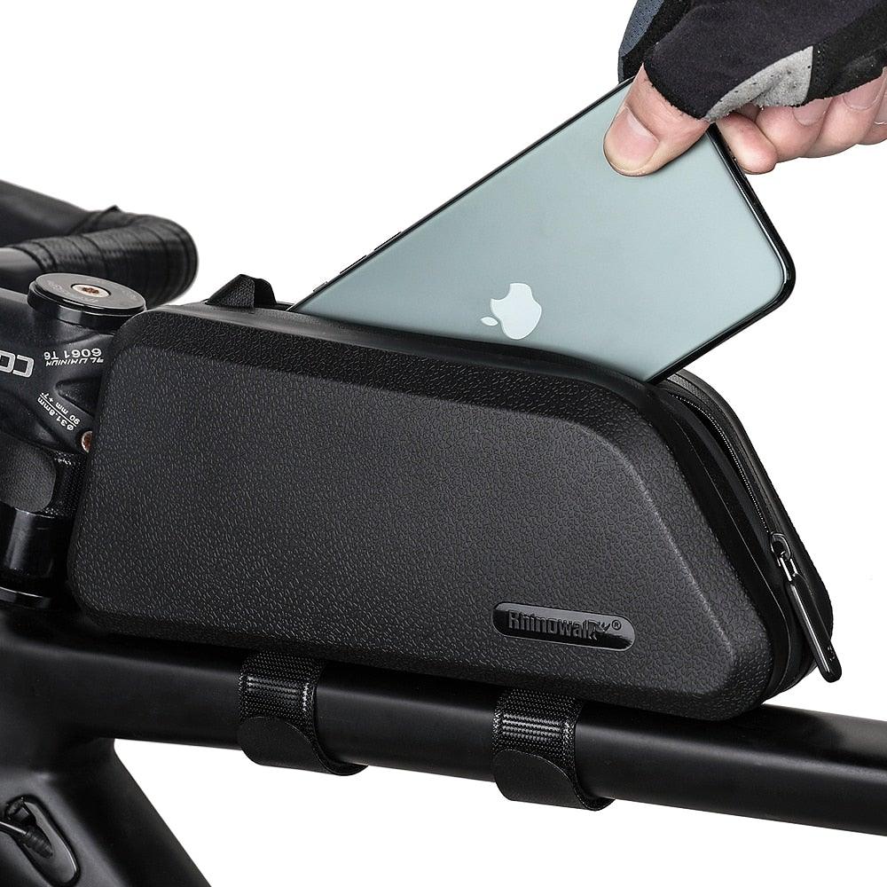 Waterproof Top Tube Bicycle Bag Hard Shell Bike Bag Stable Cycling Frame Bag Bike Accessories For Road Bike Bag Bike Top Tube Bag Bike Frame Bag Waterproof Stable Bicycle Frame Bag Bicycle Bag Professional Cycling Accessories