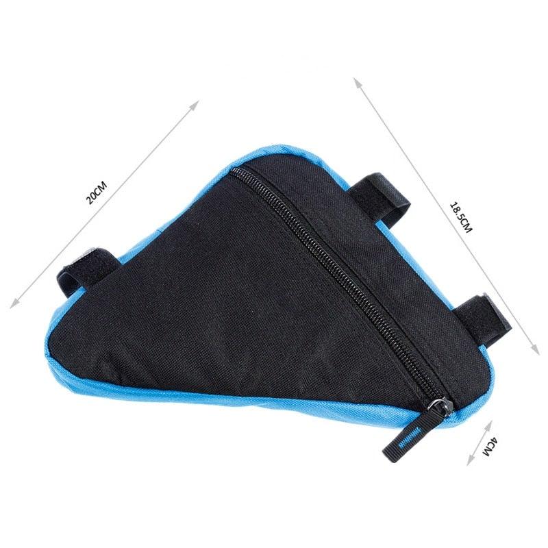 Waterproof Triangle Cycling Bicycle Bags Front Tube Frame Bag Mountain Bike Triangle Pouch Frame Holder Bag Bike Storage Frame Bag Bicycle Front Tube Triangle Water Resistant Cycling Pack Strap On Pouch Bike Accessories Tool Accessible Storage Bag