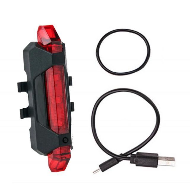 Waterproof USB LED Rechargeable Set Bicycle Lamp Mountain Cycle Front Back Headlight Lamp Flashlight Bike Powerful Bicycle Front Headlight And Back Taillight Fast Disassembly Bicycle LED Light For Road Mountain Cycling