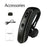 Waterproof Wireless Bluetooth Handsfree Earphone Single Headphone Elegant Black Design  Comfortable Long Wireless Range Headset Business Office Earbud With Microphone Waterproof Loud Voice Sport Earphones