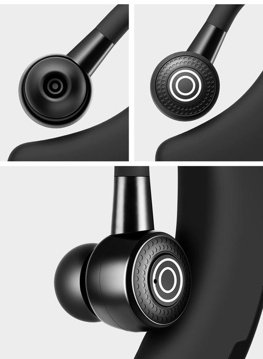 Waterproof Wireless Bluetooth Handsfree Earphone Single Headphone Elegant Black Design  Comfortable Long Wireless Range Headset Business Office Earbud With Microphone Waterproof Loud Voice Sport Earphones