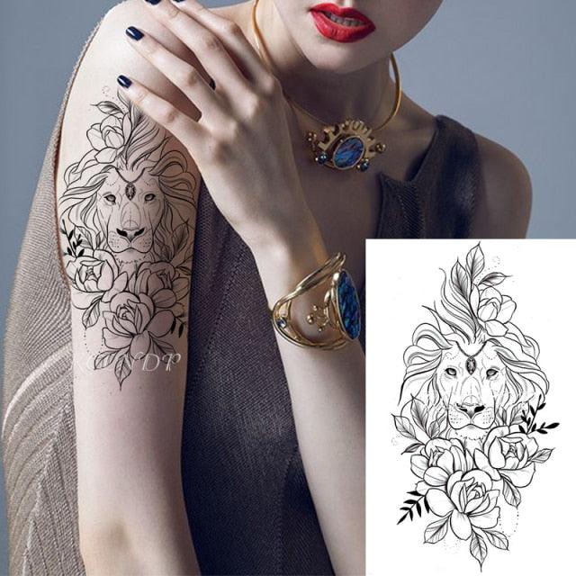 Waterproof Womens Temporary Sticker Tattoo Flower Rose Realistic Sketches For Arm Hand - STEVVEX Beauty - 103, 3D Tattoo, Animal Tattoo, Arm Tattoo, Beauty, Big Tattoo, Black Tattoos, Body Tattoo, Boys Tattoo, Fashion Tattoo, Flower Tattoo, Girls Tattoo, Leg Tattoo, Luxury Tattoo, Men Tattoo, Mens Tattoo, Realistic Tattoo, Sketch Tattoo, Stylish Tattoo, Tattoo, Waterproof Tattoo, Women Tattoo, Womens Tattoo - Stevvex.com