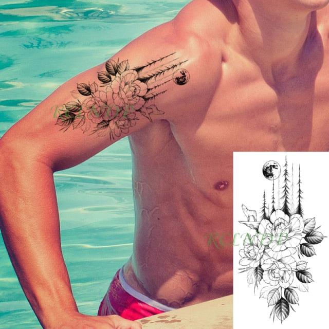 Waterproof Womens Temporary Sticker Tattoo Flower Rose Realistic Sketches For Arm Hand - STEVVEX Beauty - 103, 3D Tattoo, Animal Tattoo, Arm Tattoo, Beauty, Big Tattoo, Black Tattoos, Body Tattoo, Boys Tattoo, Fashion Tattoo, Flower Tattoo, Girls Tattoo, Leg Tattoo, Luxury Tattoo, Men Tattoo, Mens Tattoo, Realistic Tattoo, Sketch Tattoo, Stylish Tattoo, Tattoo, Waterproof Tattoo, Women Tattoo, Womens Tattoo - Stevvex.com