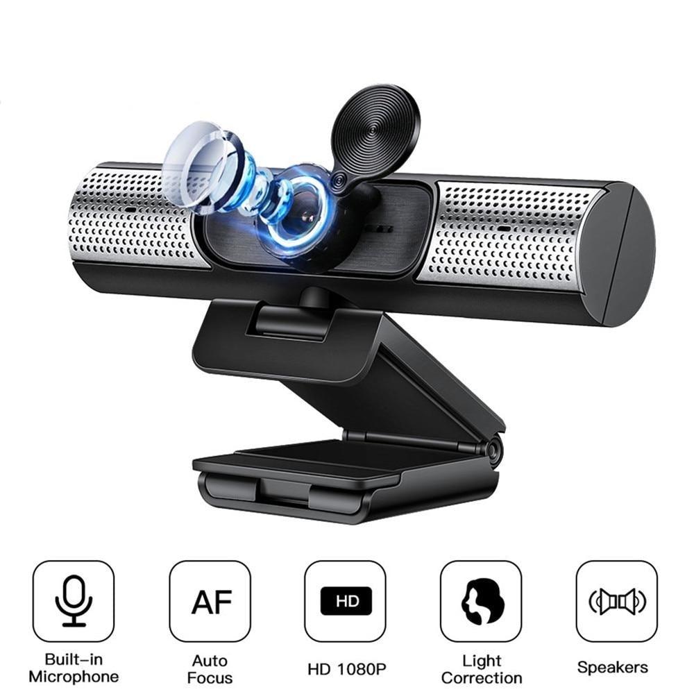 Webcam 1080P Full HD Autofocus Web Camera With Speaker Microphone USB Cam for PC Computer Laptop Video Calling Work Gaming 3D Noise Reduction - STEVVEX Gadgets - 1080P FULL HD CAM, 122, confrence calling camera, gaming camera, hd camera, laptop camera, video camera, webcam for recordig, webcamera, webcamera with microphone, wide angle camera, wide range laptop camera, widerange camera, widescreen camera - Stevvex.com