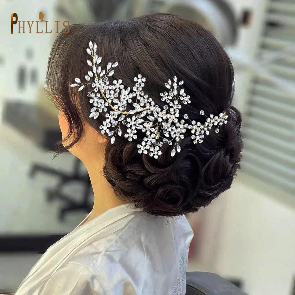 Wedding Bridal Styling Barrette Letter Headband Rhinestone Crystal Headpiece Wedding Accessories For Women Pageant Crowns  Cubic Zirconia Luxury Wedding Hair Accessories Hair Headdress For Women