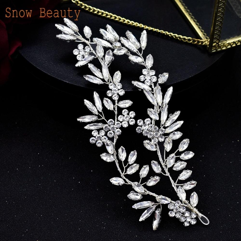 Wedding Bridal Styling Barrette Letter Headband Rhinestone Crystal Headpiece Wedding Accessories For Women Pageant Crowns  Cubic Zirconia Luxury Wedding Hair Accessories Hair Headdress For Women