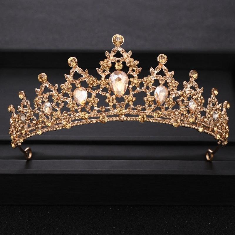 Wedding Crown Hair Jewelry Bridal  Hair Accessories Women Crown Rhinestones Crystal Tiaras Bride Queen Party Crowns Gift Bridal Headdress Wedding Hair Jewelry Bridal Hair Accessories Women Rhinestones Crystal Tiaras