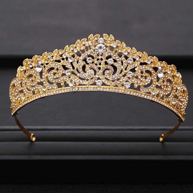 Wedding Crown Hair Jewelry Bridal  Hair Accessories Women Crown Rhinestones Crystal Tiaras Bride Queen Party Crowns Gift Bridal Headdress Wedding Hair Jewelry Bridal Hair Accessories Women Rhinestones Crystal Tiaras