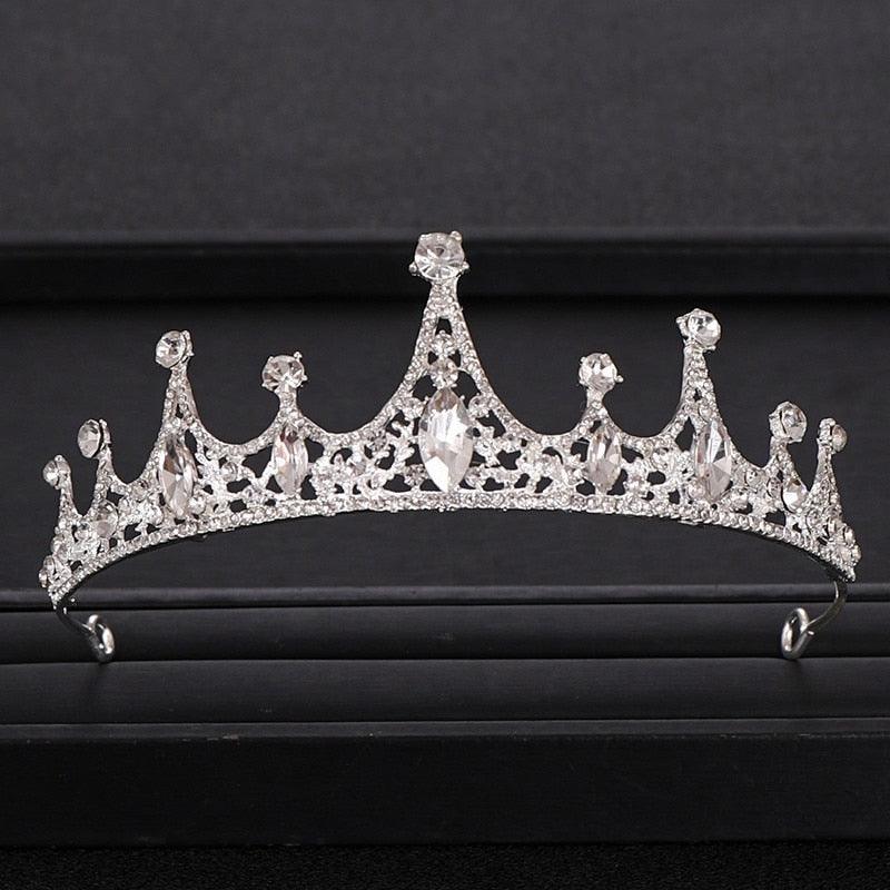 Wedding Crown Hair Jewelry Bridal  Hair Accessories Women Crown Rhinestones Crystal Tiaras Bride Queen Party Crowns Gift Bridal Headdress Wedding Hair Jewelry Bridal Hair Accessories Women Rhinestones Crystal Tiaras