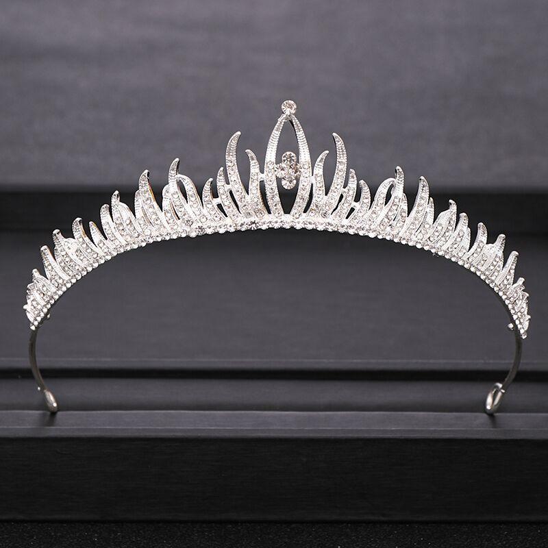 Wedding Crown Hair Jewelry Bridal  Hair Accessories Women Crown Rhinestones Crystal Tiaras Bride Queen Party Crowns Gift Bridal Headdress Wedding Hair Jewelry Bridal Hair Accessories Women Rhinestones Crystal Tiaras