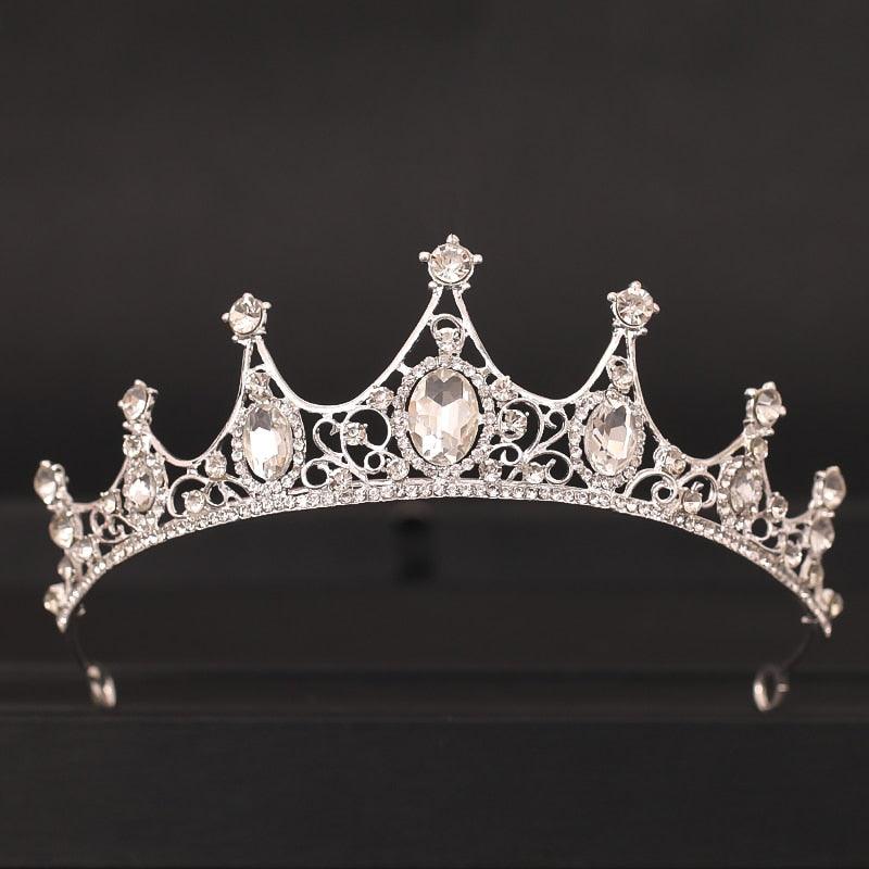 Wedding Crown Hair Jewelry Bridal  Hair Accessories Women Crown Rhinestones Crystal Tiaras Bride Queen Party Crowns Gift Bridal Headdress Wedding Hair Jewelry Bridal Hair Accessories Women Rhinestones Crystal Tiaras