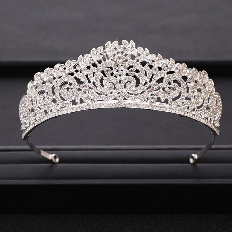 Wedding Crown Hair Jewelry Bridal  Hair Accessories Women Crown Rhinestones Crystal Tiaras Bride Queen Party Crowns Gift Bridal Headdress Wedding Hair Jewelry Bridal Hair Accessories Women Rhinestones Crystal Tiaras