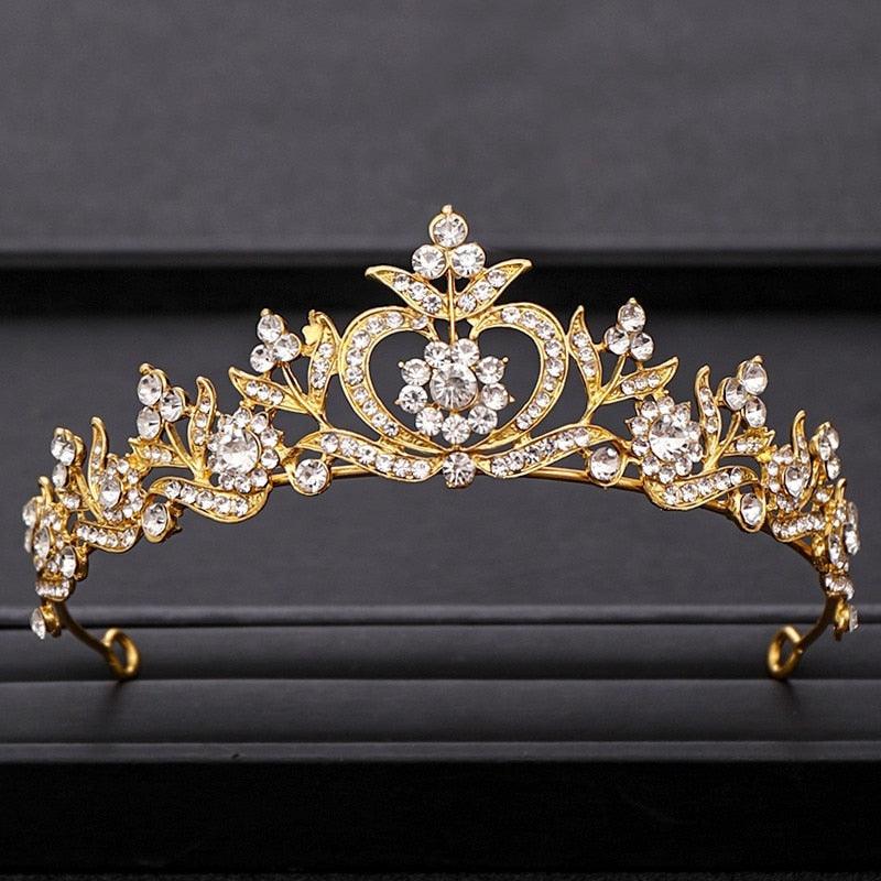 Wedding Crown Hair Jewelry Bridal  Hair Accessories Women Crown Rhinestones Crystal Tiaras Bride Queen Party Crowns Gift Bridal Headdress Wedding Hair Jewelry Bridal Hair Accessories Women Rhinestones Crystal Tiaras