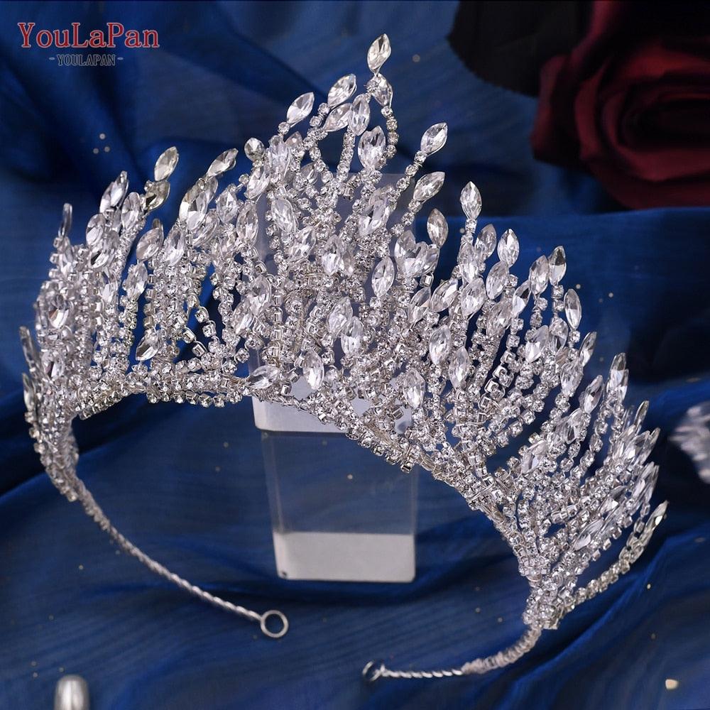 Wedding Headwear Necklace Earrings Jewelry Set Bride Headbands Rhinestone Headpiece Bridal Tiaras And Crowns Silver Rhinestone Wedding Headpiece For Women Handmade Bridal Headband Hair Accessories